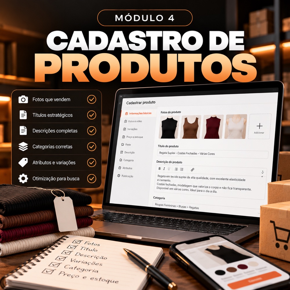 Módulo 4: Cadastro de produtos